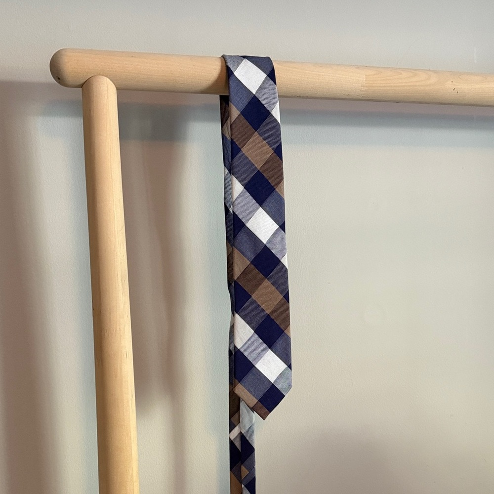The Tie Bar Blue and Brown Checkered 2.75in. Tie